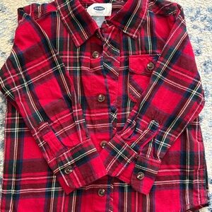 Old Navy Kids Red Plaid Shirt